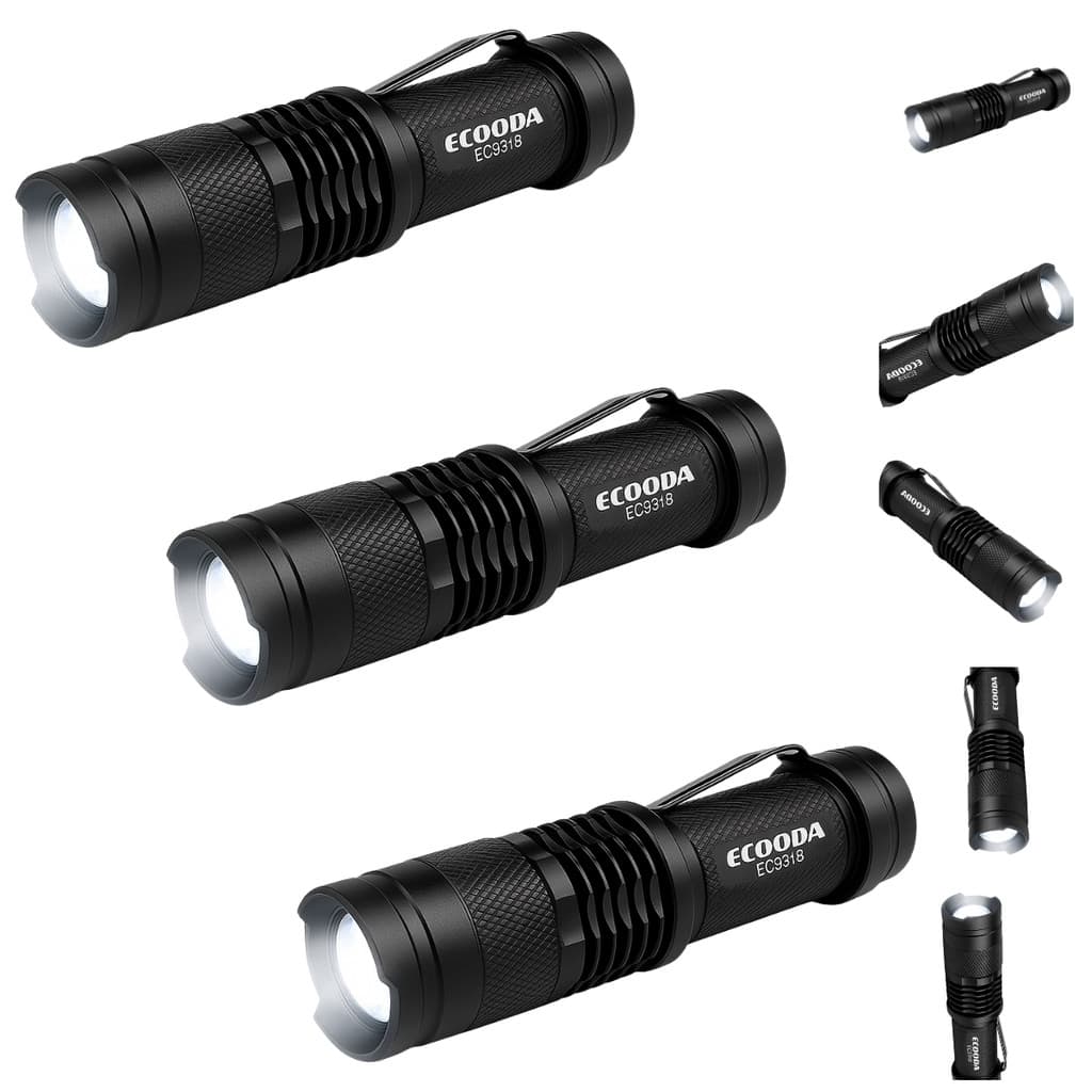 Kit 3 Lanternas LED Recarregáveis Portáteis Ideais Para Noturna Trilha Casa Carro Mochila