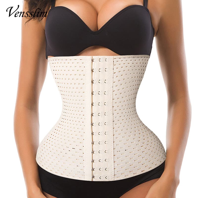 Venslim Mulheres Cintura Trainer Espartilho Desgaste Diário Aço Desossado Controle De Barriga Corpo Shaper Cinto De Emag