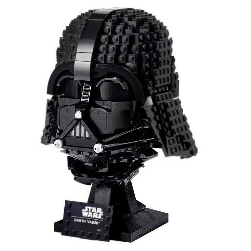 Lego coleção Darth Vader capacete busto máscara de aranha ornamentos piloto menino montado bloco de construção educacion