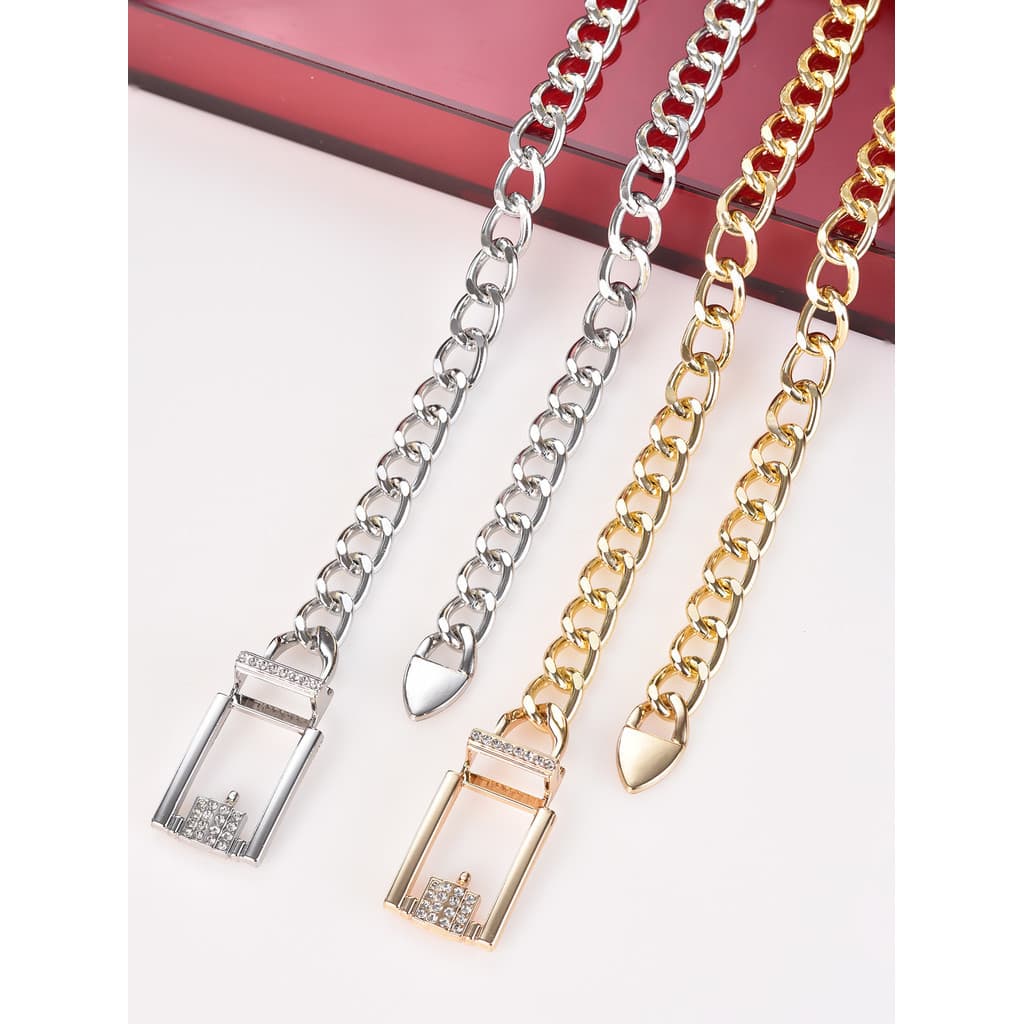 cinto corrente dourado fecho luxo minimalista  dourado corrente  de perola  diamante cinto pedraria