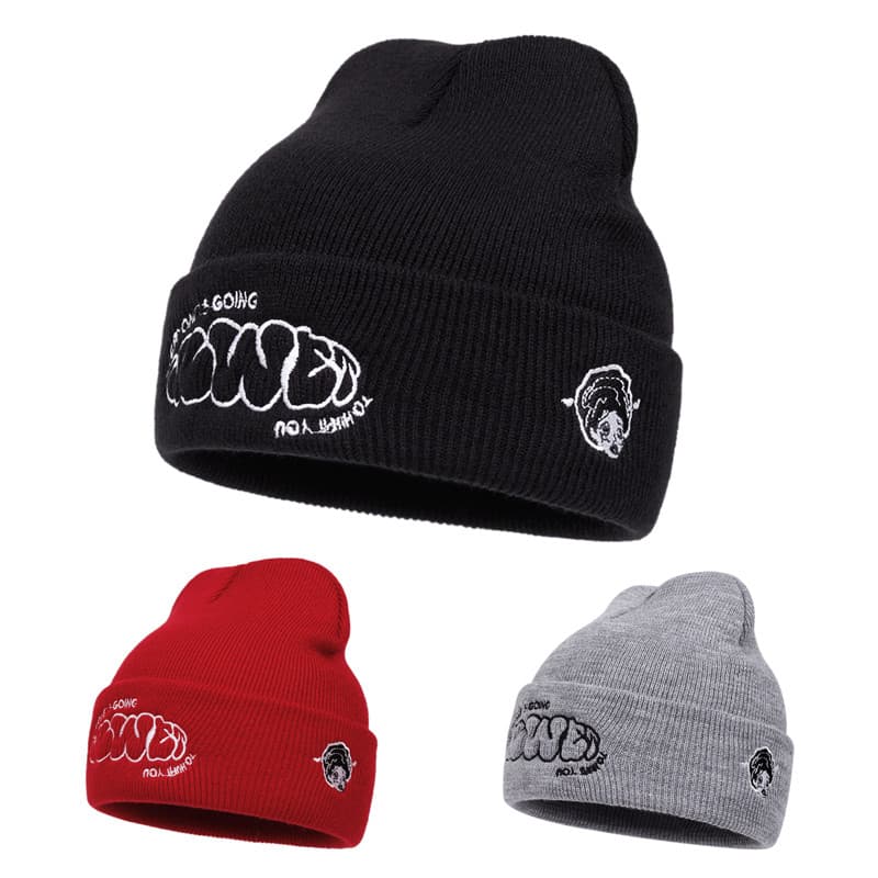 Gorro Bordado GOING Para Homens hip-hop Crânio Boné Outono E Inverno Chapéu De Malha Mulheres