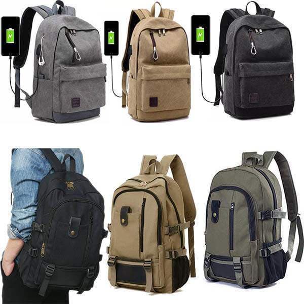 Mochila de grande capacidade para homens e mulheres, bolsa de lona para estudantes universitários, Casual, versão corean