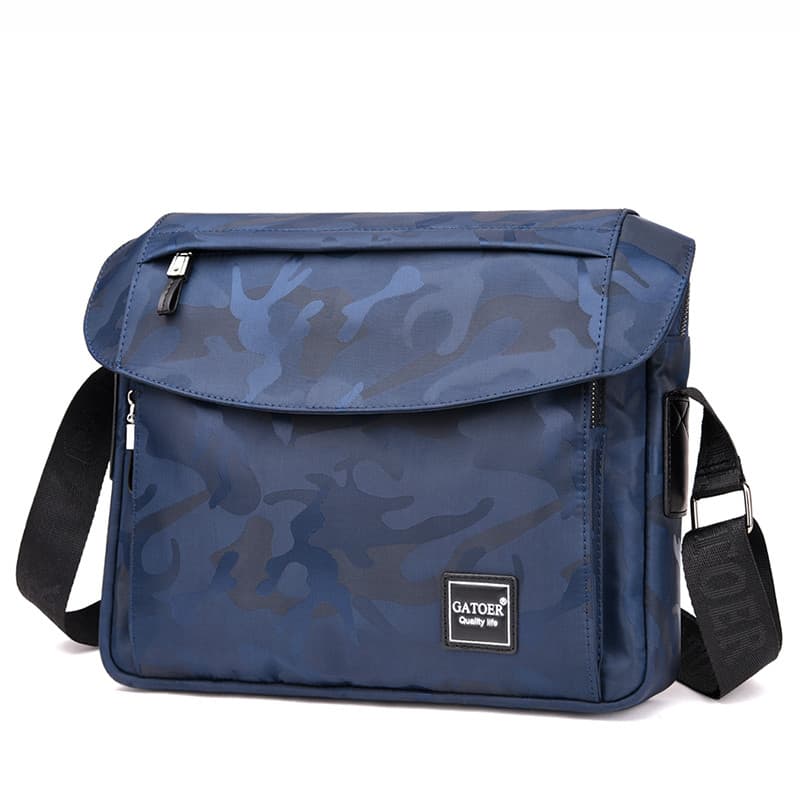 Japonês de grande capacidade Casual bolsa masculina ombro Cross-body saco Oxford pano Horizontal aba mochila saco do men