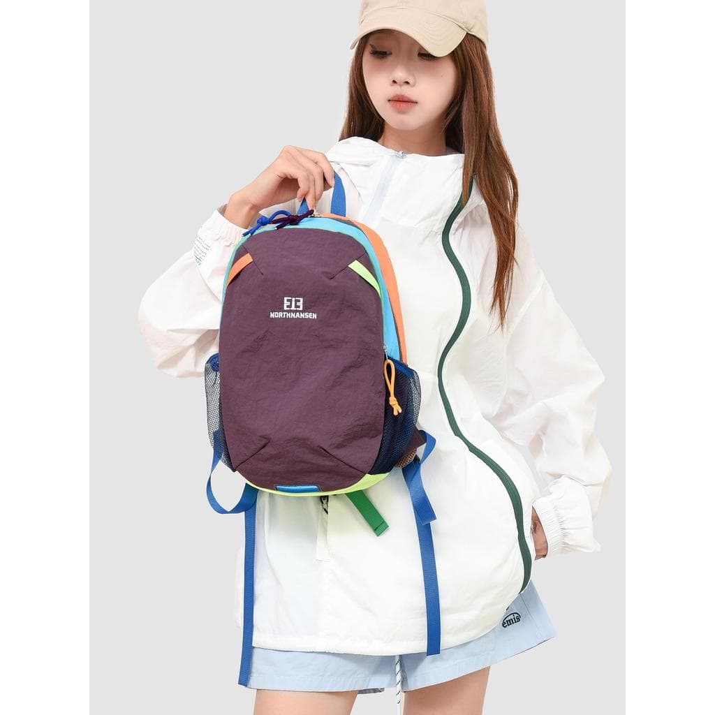 Cor correspondente saco de escalada ao ar livre grande capacidade leve mochila feminina Casual All-Match saco de computa