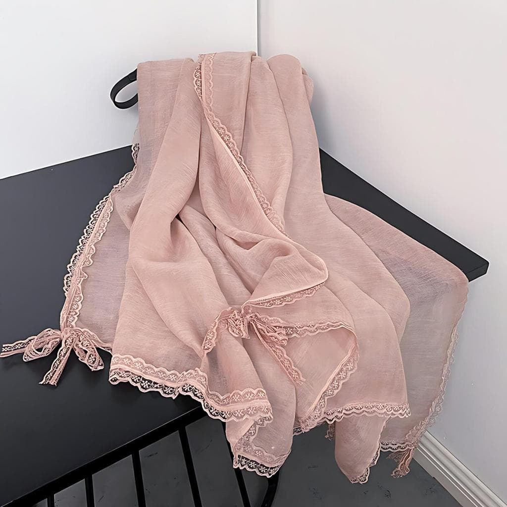 Primavera verão novo estilo High-End moda lenço fino Design sentimento na moda nicho laço nó lenço de seda algodão