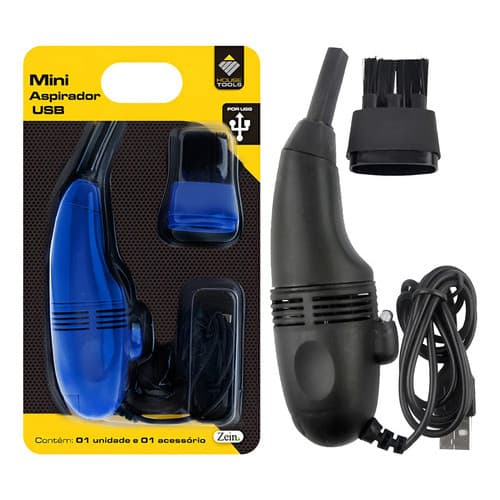 Mini Aspirador de Pó USB Portátil para Carro Teclado Gavetas Mesa e Escritório
