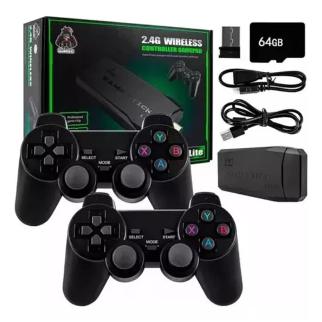 Video game Stick 10mil 2 Controles Sem Fio Console Original Portatil Jogos Retro Antigo rbgdpwunta