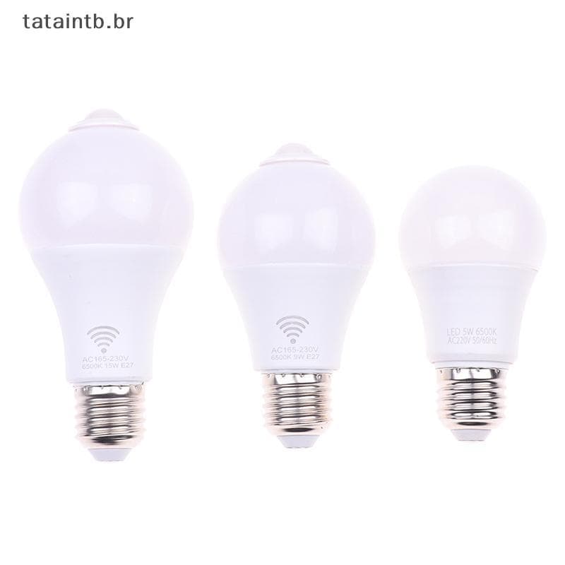 [Tatata] E27 PIR Motion Sensor Lâmpada LED Com De Movimento Detector Luz Noturna BR