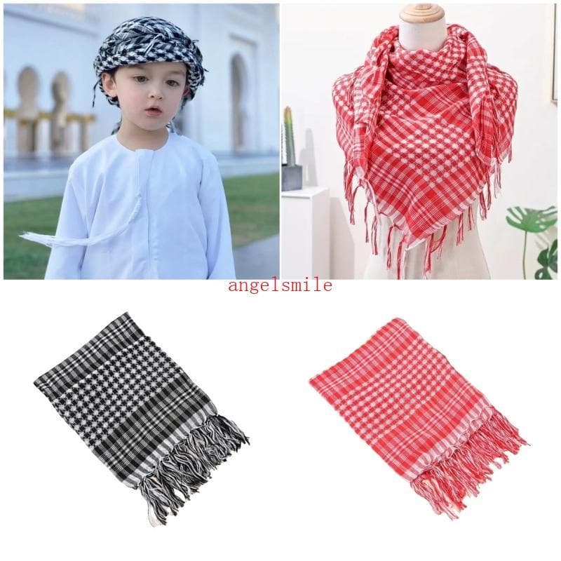 Melhores Xadrez Shemagh Franjas Deserto Cachecol Tradicional Keffiyeh Xale Envoltório
