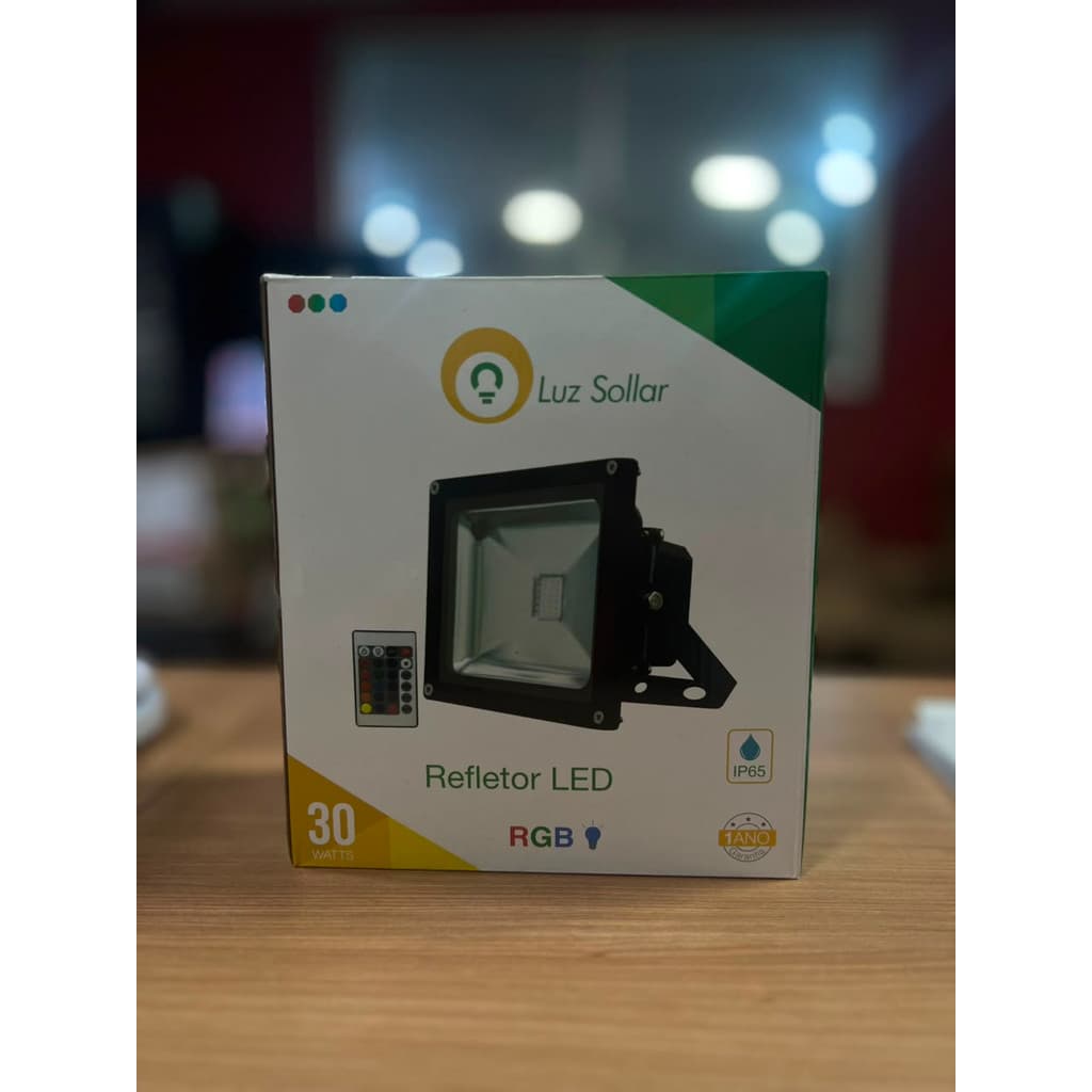 PROJETOR LED 30W RGB C/CONTROLE 22.2X18.2 - LUZ SOLLAR