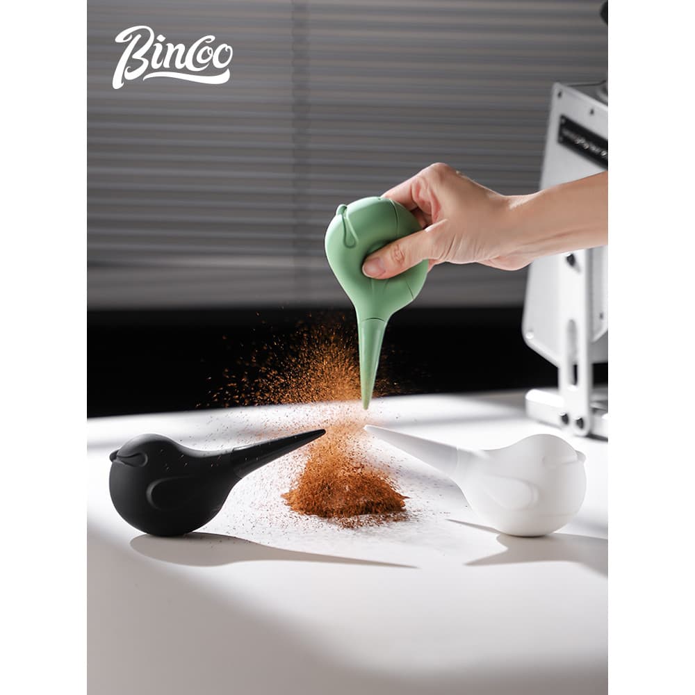 Bincoo pássaro sopro de ar café em pó moedor ferramenta limpeza acessórios sopro ar câmera instrumento precisão coletor