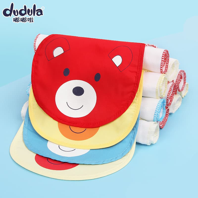 Verão Doodle algodão dupla camada crianças suor-absorvente toalha almofada do bebê volta toalha bonito dos desenhos anim