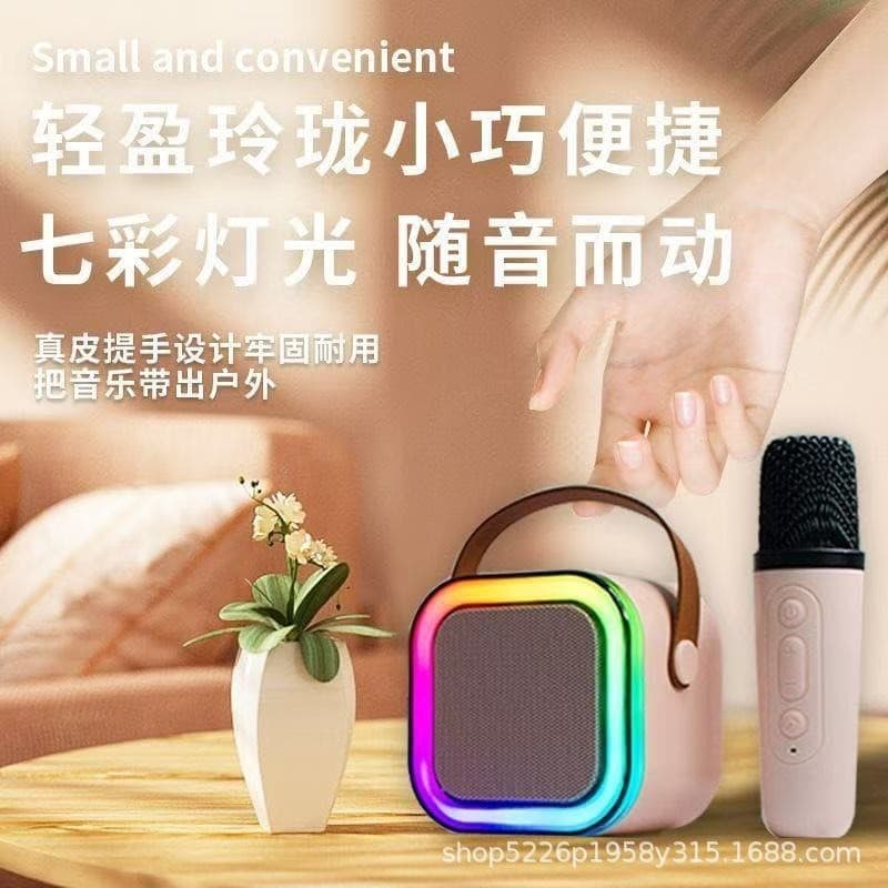 Caixa de som Bluetooth mini karaoke tudo-em-um, K12OK, nova caixa de som de grande sucesso, microfone universal para kar