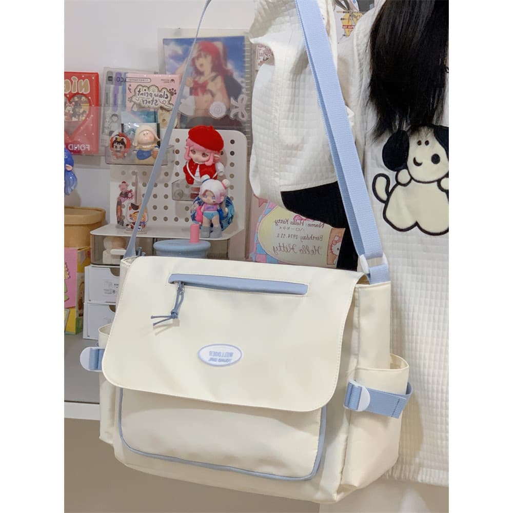 Simples estudante classe All-Match bolsa de ombro Casual nicho japonês viagem novo estilo Diagonal saco feminino Outing