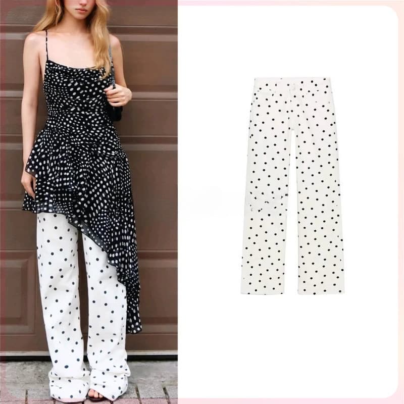 Novidades de verão: jeans femininos de cintura baixa, corte reto, listrados, com botões de metal e zíper, modelo 6688032