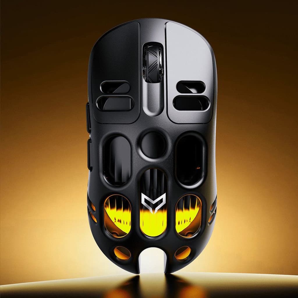 Transparente transparente X3 Mouse sem fio Bluetooth modo duplo ergonômico leve oco jogo de jogos dedicado computador po
