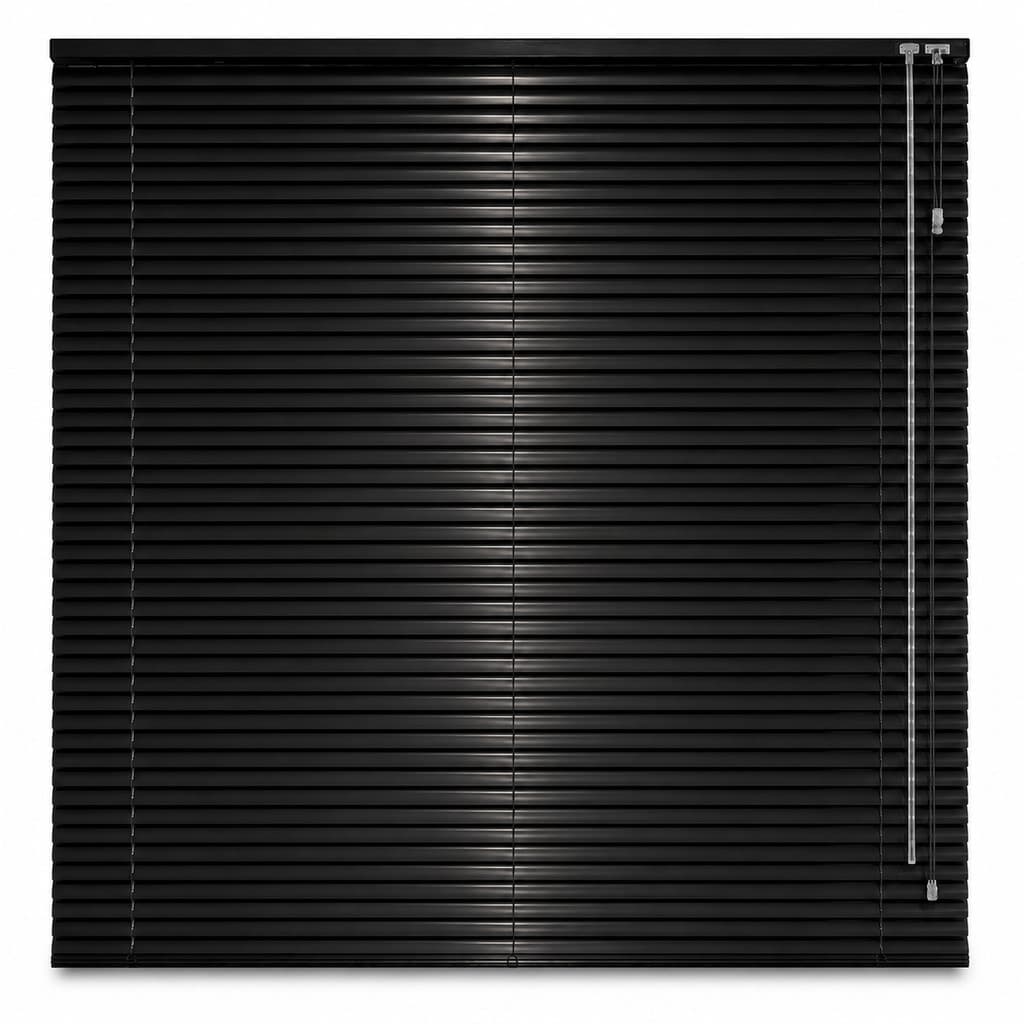 Persiana Horizontal Alumínio Preta 25mm Sob Medida Para Janela Sala Escritório Onflex