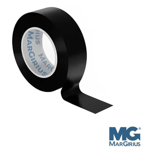 Fita Isolante Anti Chama Margirius Preta 10m 19mm x 0,13mm PVC 600V
