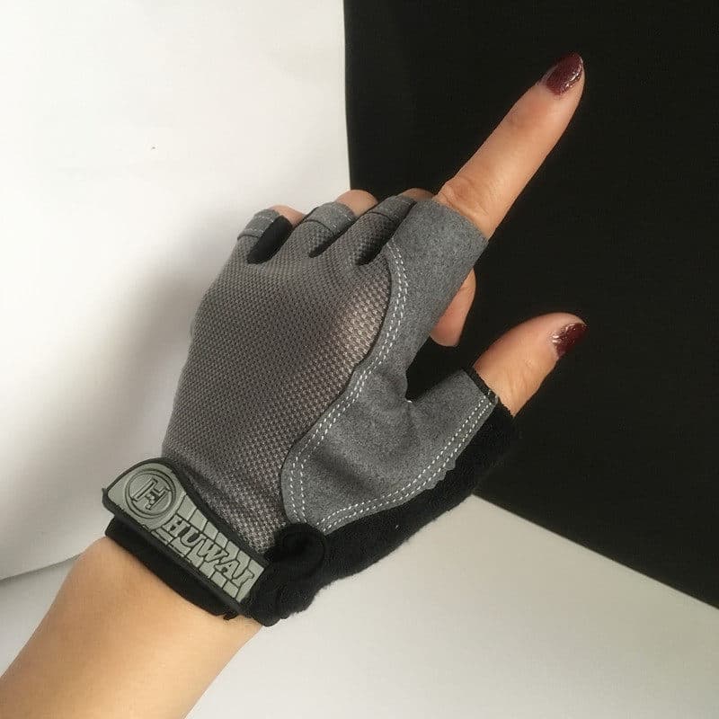 Luvas esportivas de verão equipamentos femininos treinamento meio dedo antiderrapante resistente ao desgaste ciclismo ao
