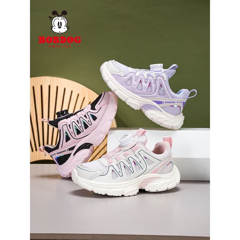 Bobo sapatos infantis para meninas sapatos esportivos primavera outono estilo 2026 novo estilo malha leve respirável méd