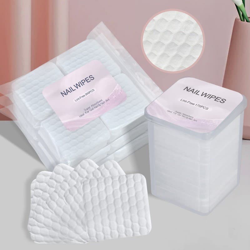 Misscheering 170/200pcs Toalhetes De Unhas Sem Fiapos Para Remover Esmalte Em Gel Uso Com Removedor De