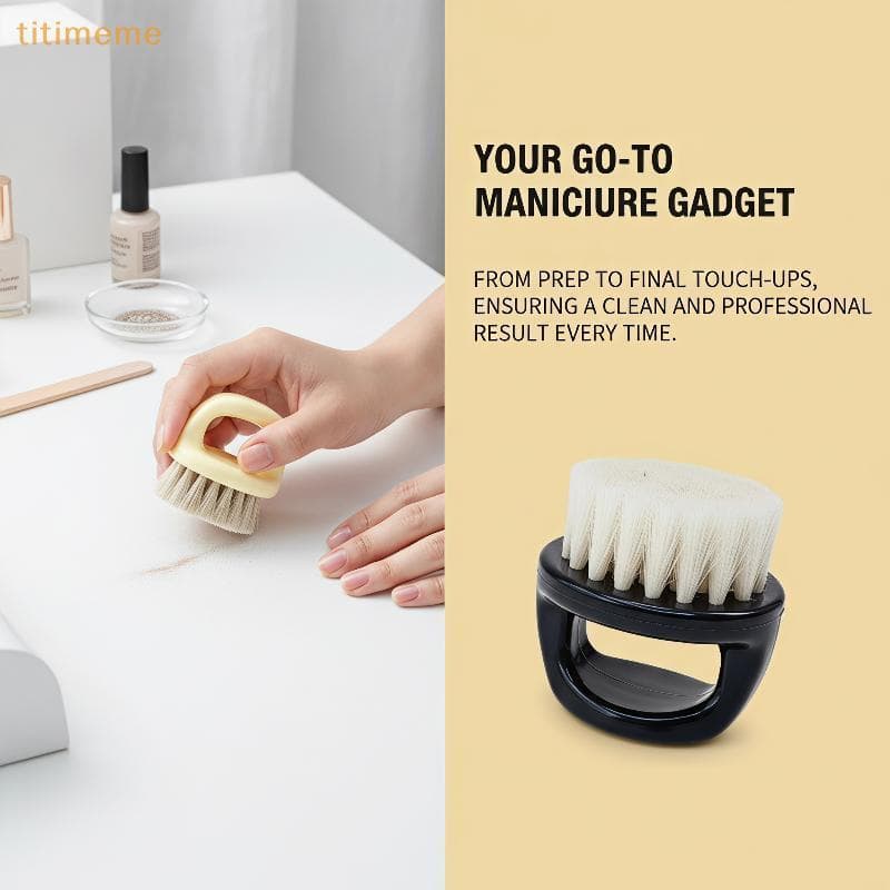 tr Escova De Limpeza De Poeira De Unhas Ergonômica Forte Aperto Cerdas Macias 2 Cores Ferramenta De Manicure Portátil Pa