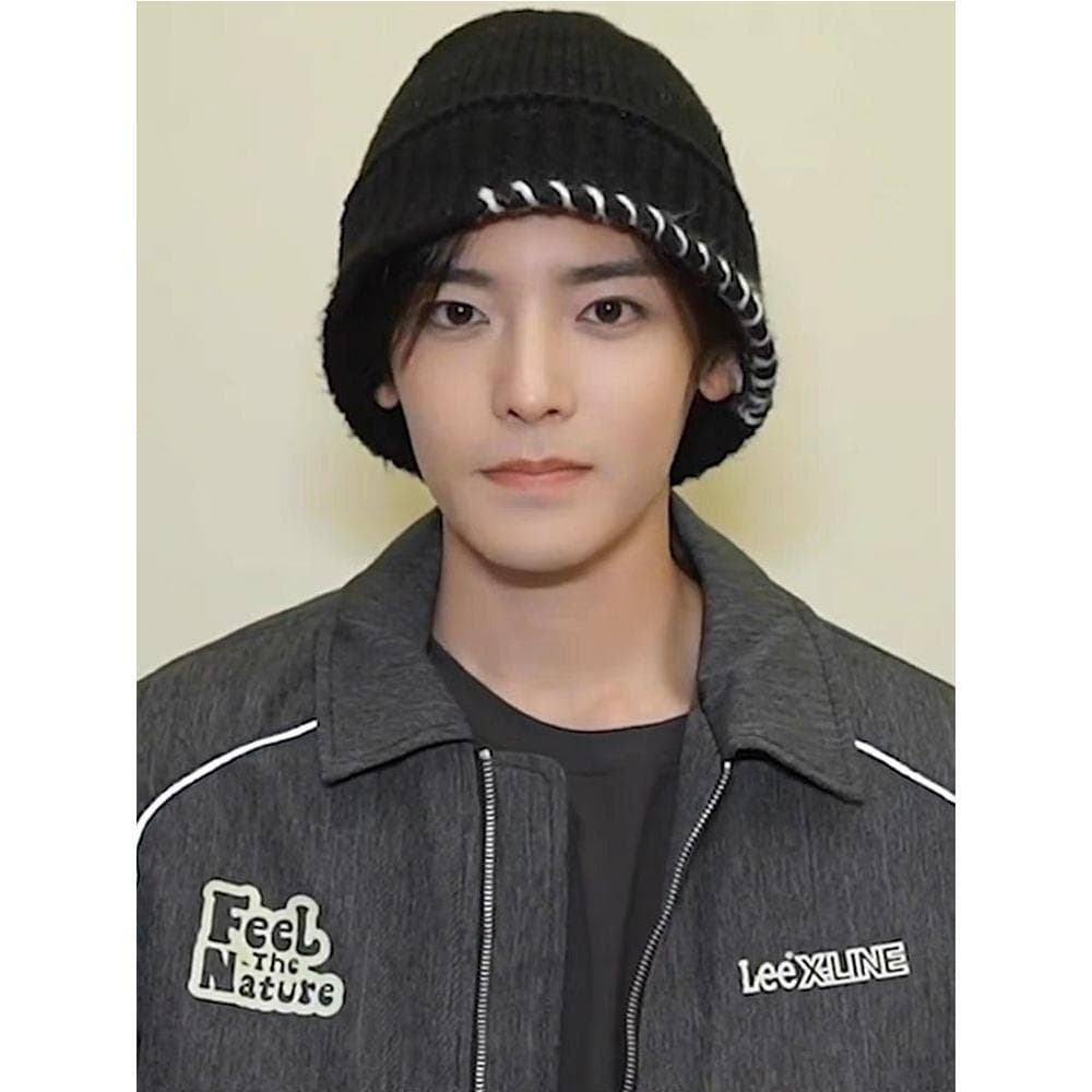 Hou Minghao mesmo estilo balde chapéu masculino outono inverno coreano na moda chapéu de malha feminino grande circunfer