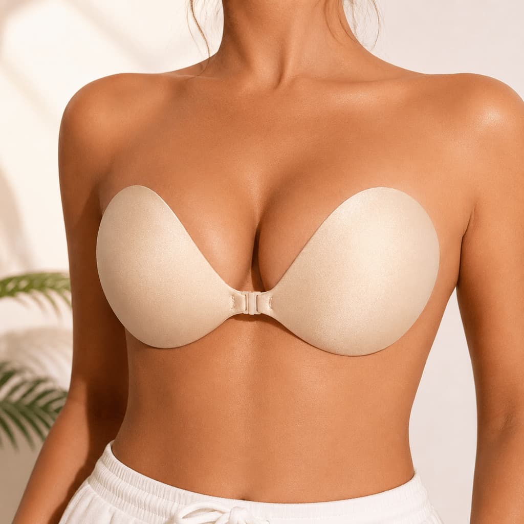 Manga Elevador Sutiã Silicone Autoadesivo Invisível Sem Alças Copo Levanta Seio Reutilizável Push Up