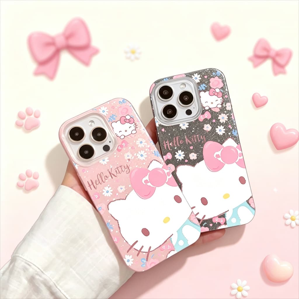 Capinha de celular com estampa Hello Kitty, anti-colisão compatível com SAMSUNG A03 A05 A06 Samsung S26 S25 S24