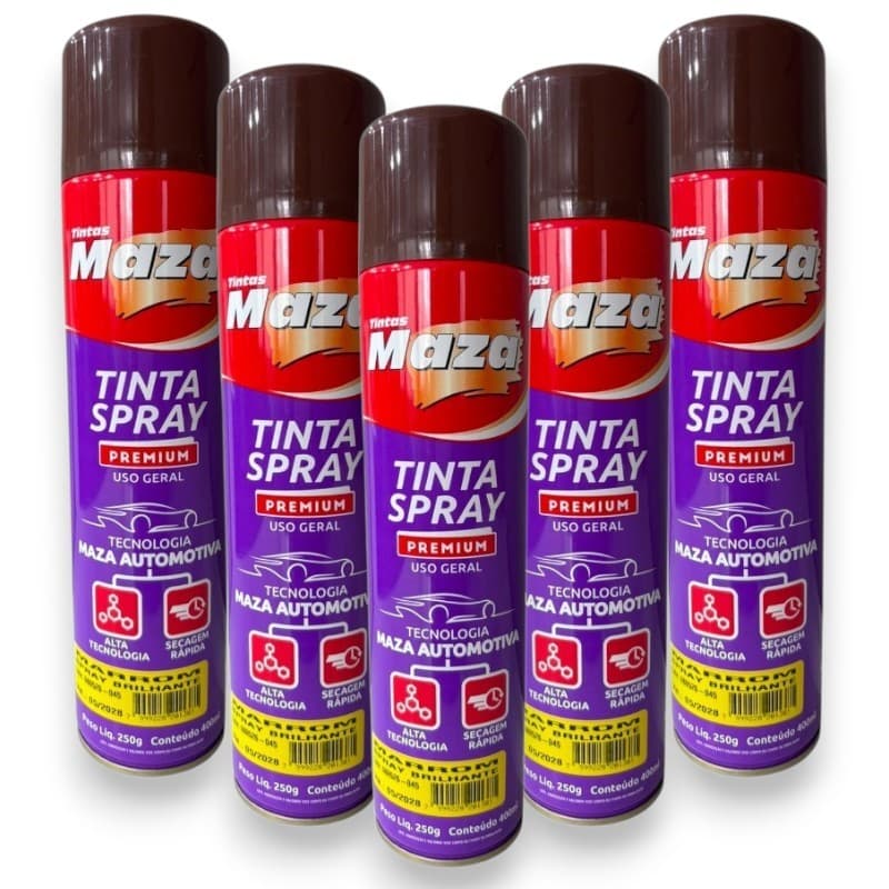 KIT 5 TINTAS USO GERAL MAZA COR MARROM 400ML