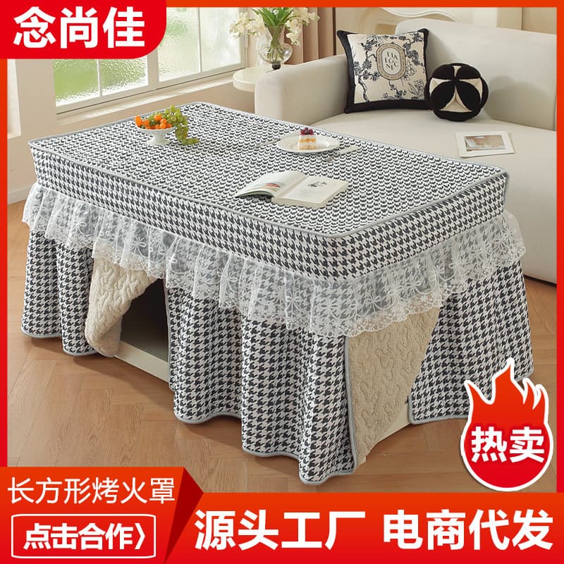W Inverno Engrossado Retangular Fogão Elétrico Capa de Mesa para Grelhar Fogão Colcha Mesa Elétrica Fogão de Aquecimento