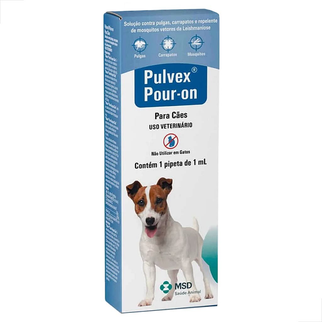 Antipulgas Para Cachorro Contra Pulga Cães Pulvex MSD 1ml