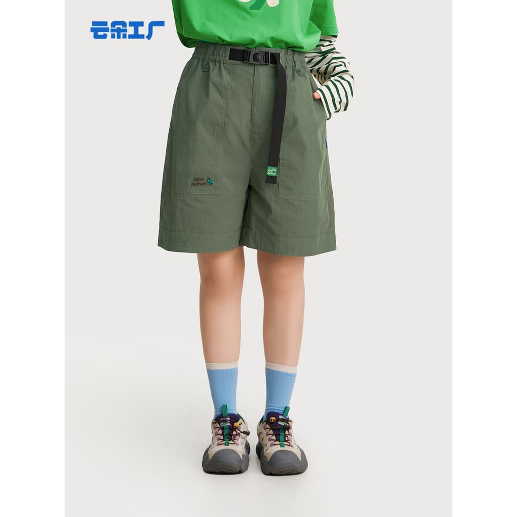 Nuvem fábrica flor macacão acadêmico Shorts feminino verão novo estilo fino solto em linha reta calças de cinco pontos e