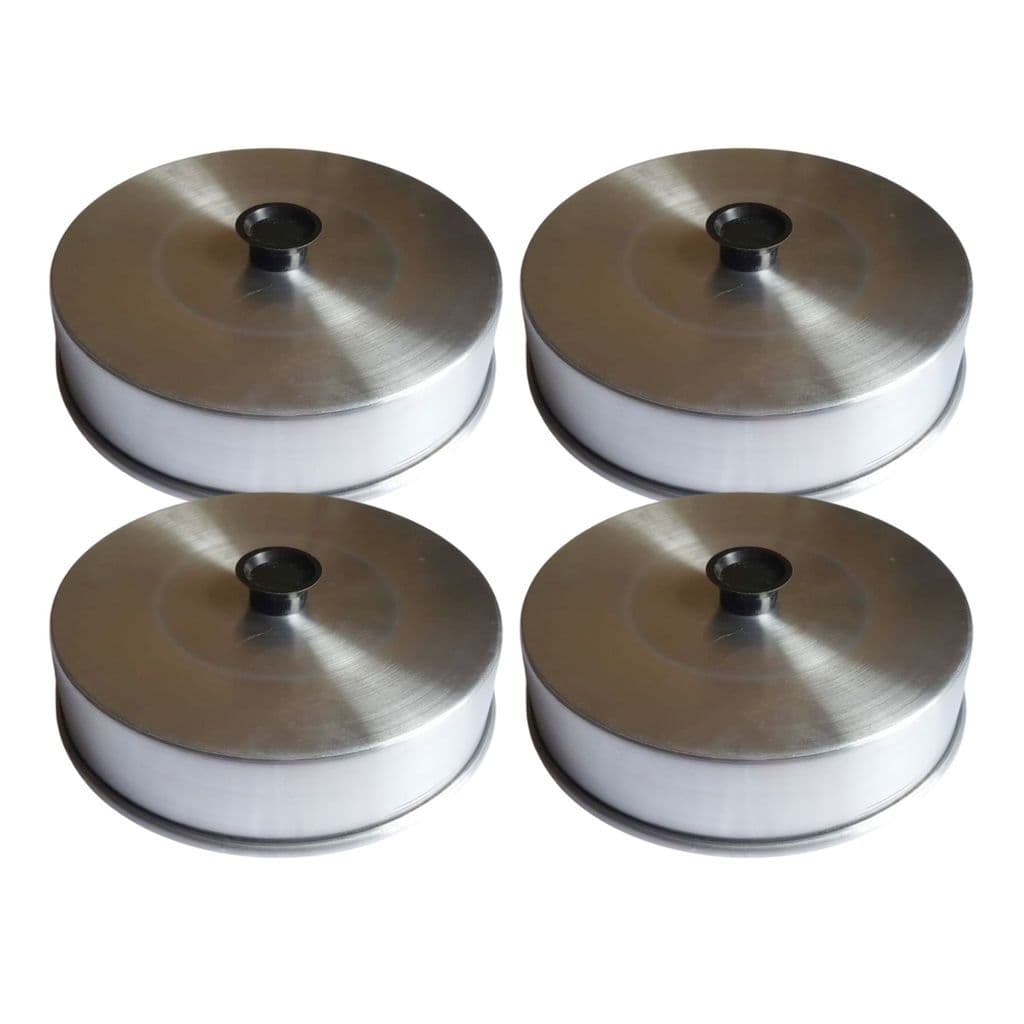 Kit Abafador Hamburguer Alumínio 19cm 2/4/6 Tampa Chapa Artesanal Caseiro Lanche Forma Profissional