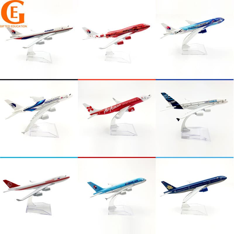 1/400 Modelo de Aeronave em Metal Fundo A320 Airbus A380 Boeing B737 B777 B787 Aviões 16CM 73G8 VQS8