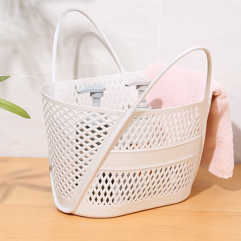 Cesta De Drenagem De Plástico Espessada , Armazenamento Oca De Produtos De Higiene Pessoal De Banheiro