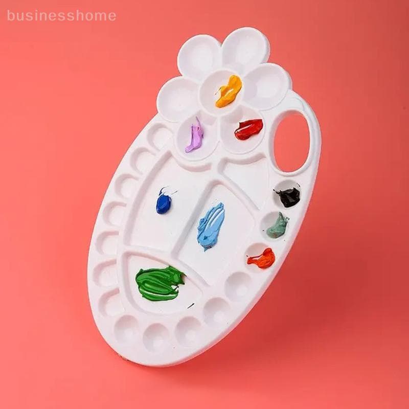 < busines > Paletas De Pintura Para Em Aquarela 13 Poços Paleta Multisecional Alça Fácil Durável Leve Novo