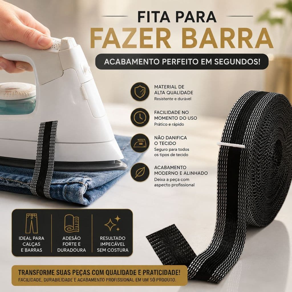 Fita Adesiva Térmica Para Barra De Roupas Conserto Rápido Premium