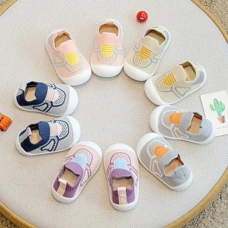 Baby Walking Shoes Soft Bottom Non-slip Baby Shoes Spring and Autumn A Stirrup 1-3 Years Old Children's Shoes and Socks-