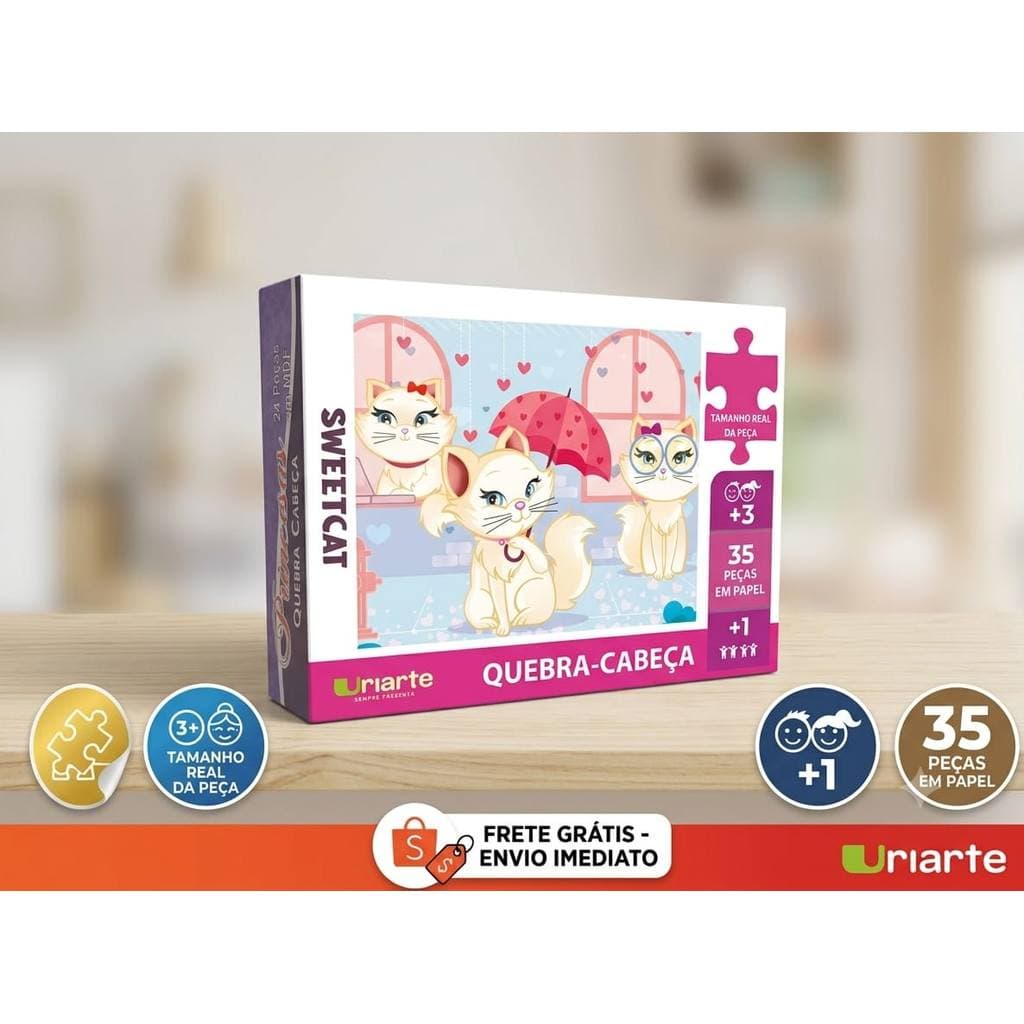 Quebra cabeça jogo pedagógico 24~35 peças em MDF-Uriarte
