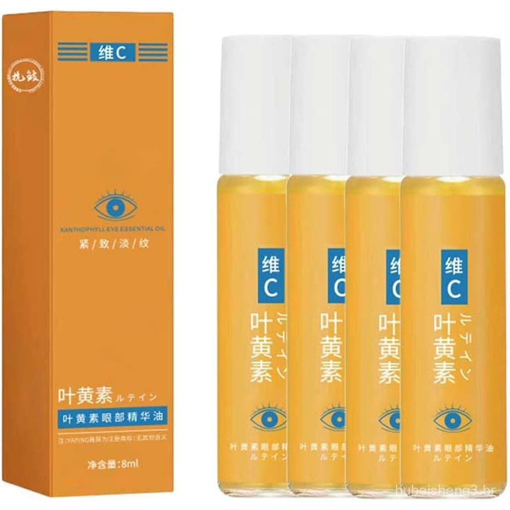 Óleo essencial para os olhos contendo luteína e vitamina C, sérum anti-rugas para os olhos, adequado para olheiras e inc