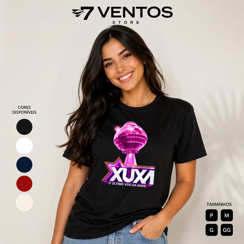 Camiseta Feminina Inspirada na Nave Rosa Retrô Anos 80 | Algodão Premium | P ao GG