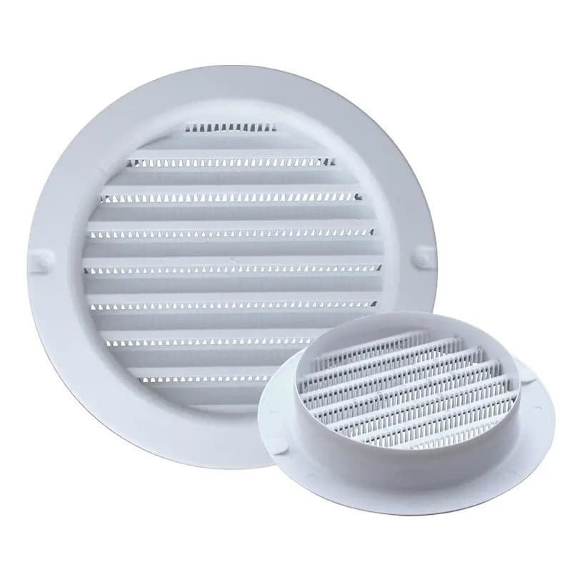 Grade De Ventilação Redonda 150mm Grelha Com Tela 15cm