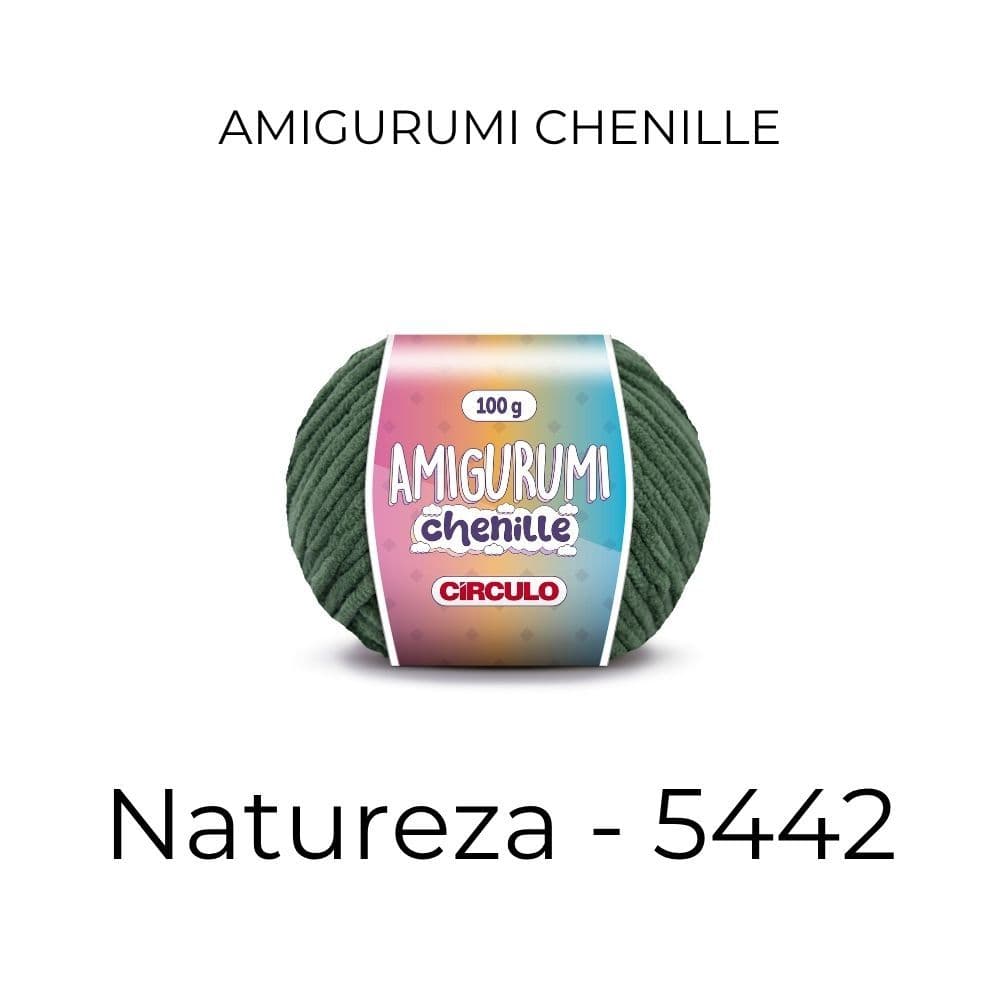 Fio Chenille Linha Amigurumi 100g – Cor Natureza 5442