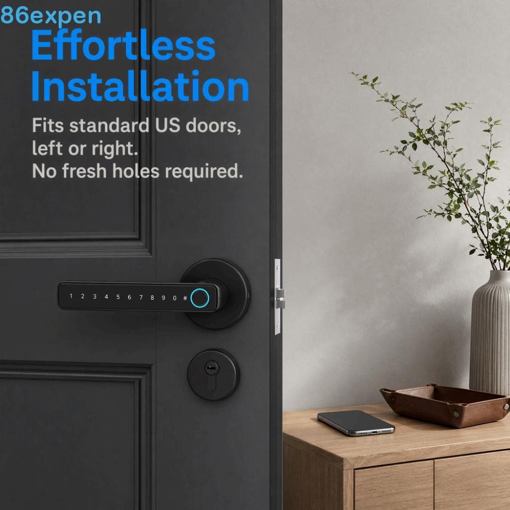 Fechadura Inteligente De Porta Com Impressão Digital EXPEN1 , Maçanetas Digitais Eletrônicas Bluetooth Inteligentes , Ga