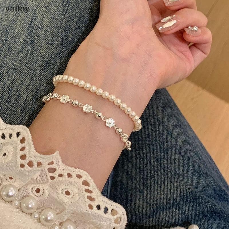 [VLY] Pulseira Delicada De Coração De Zircônia Prateada Para Meninas , 1 Peça , Corrente Brilhante , Joias Doces Uso Diá