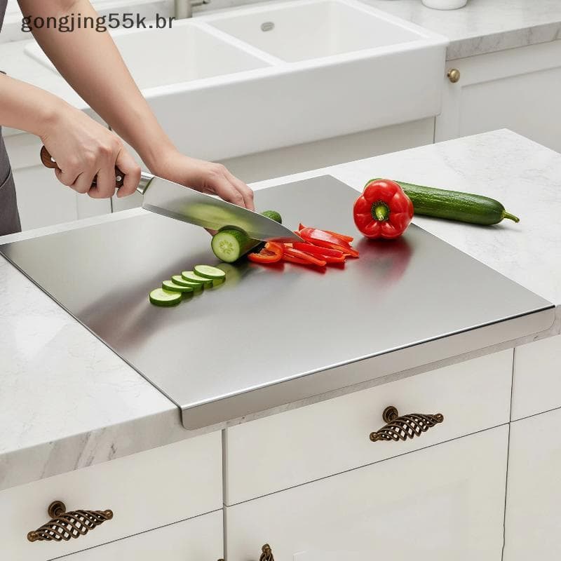 gon Tábua De Corte De Aço Inoxidável À Prova De Ferrugem , Resistente A Mofo , Multiuso Para Cozinha , Cozimento , Acamp