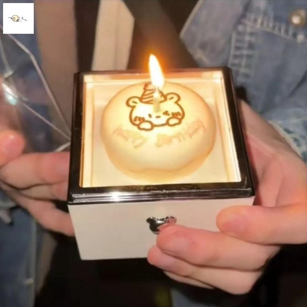 Caixa De Anel Flip Bear-Lindo Presente De Armazenamento De Joias Para Aniversário Dos Namorados
