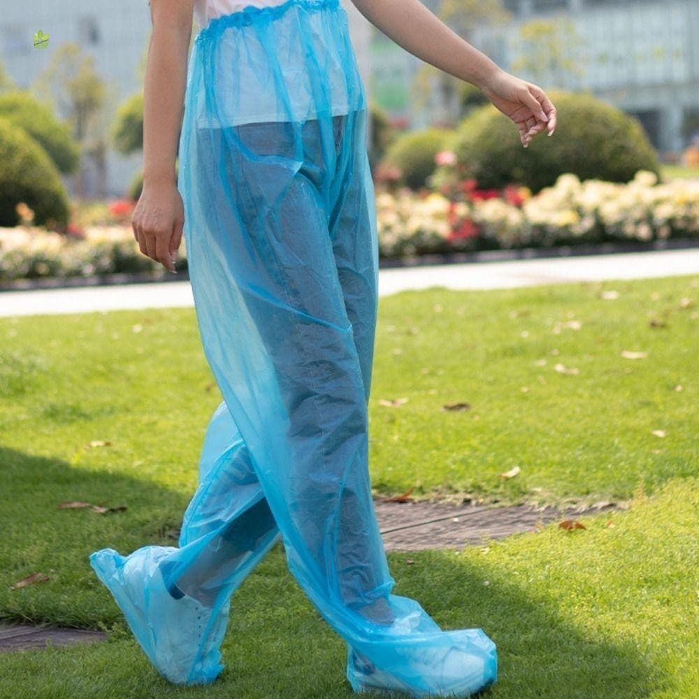 Calças De Chuva Transparentes Impermeáveis Para Envoltório De Pés-Capa Descartável Resistente A Óleo