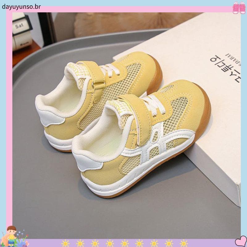 Sapatos de malha respirável das crianças verão novo estilo 202 6 sapatos de bebê de sola macia antiderrapante leve menin
